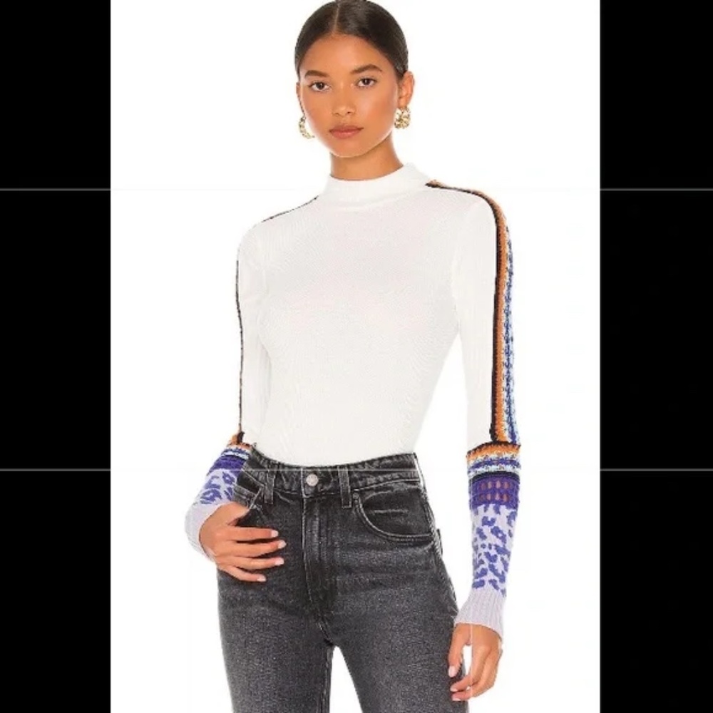 Free People Switch It Up Crochet-Trim Thermal Top